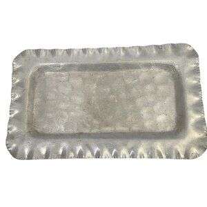 Cromwell Hand Wrought Hammered Aluminum Tray Vintage Decor